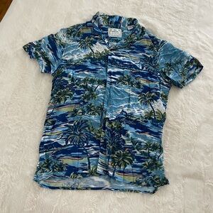 Blue Hawaiian Print Shirt